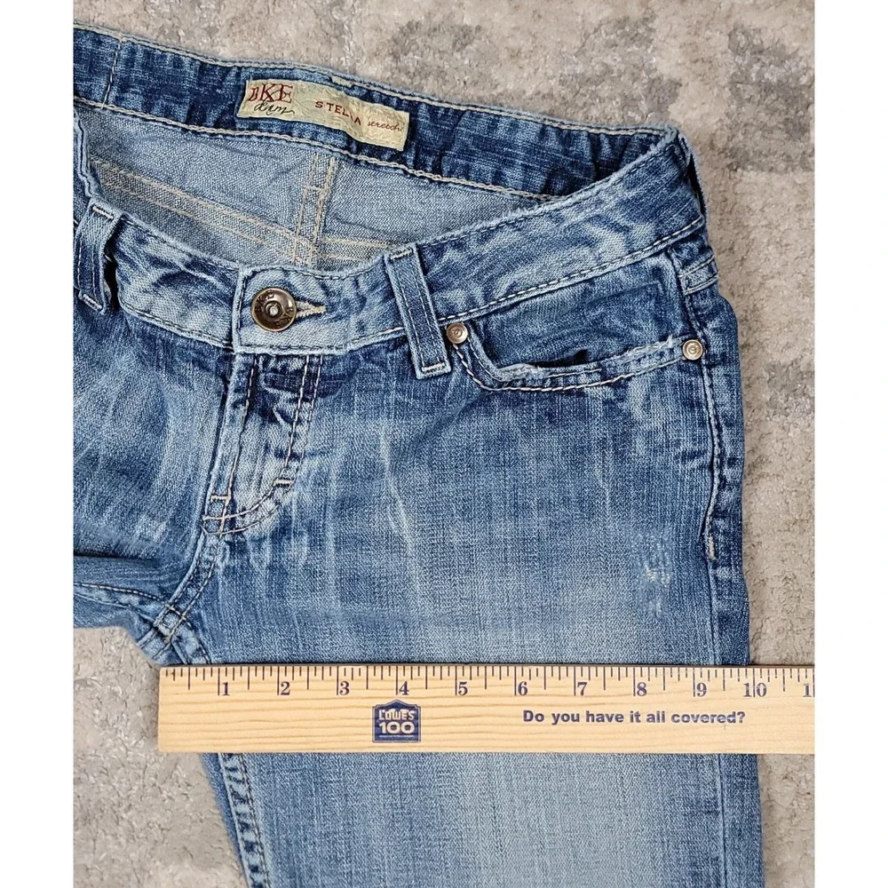 BKE Denim STELLA Women's Stretch Low Rise Straight Blue Jeans Size 27x37.5 - Picture 4 of 10